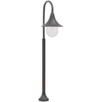 Lyktstolpe vidaxl - För trädgård e27 120 cm aluminium brons aluminiumram lampskärm i pvc