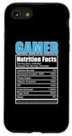 Coque pour iPhone SE (2020) / 7 / 8 Gamer Nutrition Facts Boys Jeu vidéo Funny Level Console