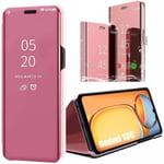 Fodral till Xiaomi Redmi 13C - Rosa helkropps anti-skrapspegel Elegant 360 graders skydd