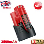 For Milwaukee M12B2 12v Li-Ion 3.5Ah Replace Battery 48-11-2420 Cordless Battery