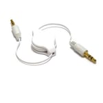 Premium Gold 3.5mm Retractable Aux Jack Audio Cable Lead for iPhone iPod Mp3 NEW