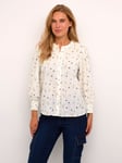 KAFFE Loretta Floral Shirt, Chalk/Black