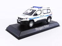 NOREV 1:43 Peugeot Rifter 2019-Police Municipale Police Voiture Miniature de Collection, 479066, White, 1/43e