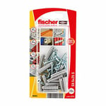 fischer - Cheville nylon SX 5 x 25 S avec vis/Blister de 10 M92915 Gris