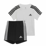 Urheiluasu vauvalle Adidas Three Stripes Musta Valkoinen (Koko: 9-12 kuukautta)