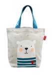 Dekohelden24 Sac à Main pour Enfant avec Anse Motif Ours et Inscription en Allemand 100% Coton Dimensions (H x l) : env. 21 x 24 x 21 cm