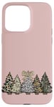 iPhone 15 Pro Max Pink Christmas Tree Camo Southern Style Camouflage Xmas Tree Case