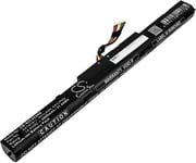 Yhteensopivuus  Asus GL553VD-FY072T, 14.4V, 2600 mAh