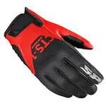 SPIDI Gants de Moto ÉLASTIQUÉ CTS-1 Noir Rouge Taille XXL