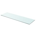 vidaXL Hyllplan glas genomskinlig 90x25 cm Transparent