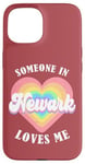 Coque pour iPhone 15 Quelqu'un à Newark m'aime City Heart