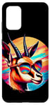 Coque pour Galaxy S20+ Lunettes de soleil cool Tie Dye Gazelle Illustration Art graphique