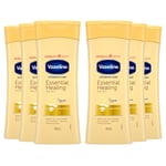 Vaseline Unisex Intensive Care Body Lotion Essential Healing 400ml, 6 Pack - NA Silk - One Size