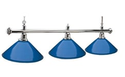 Luminaire lampe eclairage billard 3 globes bleu