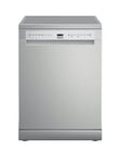 Hotpoint H7Fhs51Xuk Fullsize 15 Place Setting Freestanding Dishwasher - Silver - Dishwasher Only