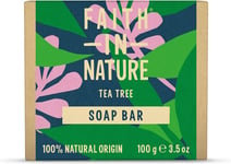 Faith In Nature Natural Tea Tree Hand Soap Bar, Cleansing, Vegan & Cruelty Free