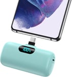 Batterie Externe Usb C 5000mah, 15w 3.0a Charge Rapide Chargeur Portable Mini Power Bank Avec Écran Lcd Compatible Avec Samsung S23,S22/Note/Huawei/Moto/Lg/Pixel/Nexus,Usb C Phones Etc - Vert.[G320]