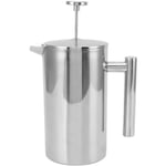 Jeffergarden - Cafetière à pression franaise, théière à Double paroi en acier inoxydable 304, presse à café infusée à la main avec écran filtrant,