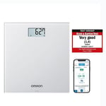 OMRON HN300T2 Intelli IT Smart Bathroom Scales for Body weight – Digital Weighing Scales with Bluetooth Compatibility with App for Smart Phone