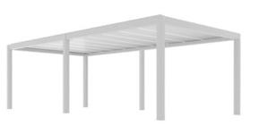 Pergola bioclimatique autoportante Summer L.8 X l.4m blanc