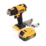 Kuumailmapuhallin DeWalt DCE 530 N 18V 530 C + 1x akku 5,0Ah + pinta- ja heijastinkaapeli - ilman laturia