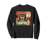 Funny Vampire Cat, Halloween, Love Cats with Attitude Sweatshirt