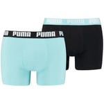 Boxers Puma  Lot de 2 Boxers Homme Coton BASIC Noir Bleu