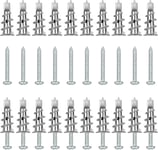 80 Pièces Chevilles pour Placoplatre Autoperceuses, Cheville Placo avec Vis, Métal Cheville pour Plaques de Plâtre, Alliage Zinc Cheville Autoforeuse Placo pour Fixation Plaques de Plâtre