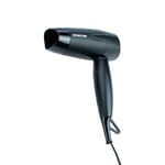 STATUS: Toulouse Black Foldable Travel Hairdryer / 2 Speeds and Concentrator Nozzle / 1200w and Dual Voltage (230V or 115V) / DC Motor / TOULOUSE1PKB6