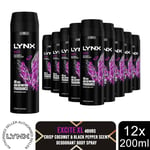 Lynx XL 48-Hour High Definition Fragrance Body Spray Deodorant 12 Pack, 200ml