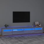 TV-taso LED-valoilla harmaa Sonoma 270x35x40 cm