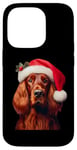 iPhone 14 Pro Irish Setter With Santa Hat Christmas Dog Owner Lover Mom Case