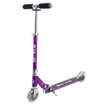 MicroSprite purple scooter, sparkcykel