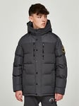 Zavetti Canada Junior Raffino Puffer Jacket - Grey, Grey, Size Age: 12-13 Years