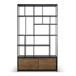 Ethnicraft - Studio Rack Teak 2 Sliding Doors - Hyller - Anderssen & Voll - Svart - Metall/Tre