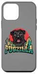 Coque pour iPhone 12 mini Retro Pug Pugzilla Funny Dog Lover Japanese Movie Poster