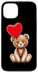 Coque pour iPhone 13 Ours en peluche coeur amour joyeux Saint-Valentin