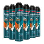 REXONA MEN - Déodorant Homme Thermo Fresh - Spray Anti-transpirant - Advanced Protection - Parfum Elégant et Frais - Protection 72h - 200 ml (lot de 6x200ml)