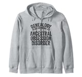 Fun Sarcastic Genealogy Genealogist Tree Historian Men Women Zip Hoodie