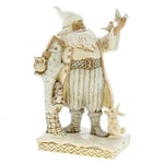 Heartwood Creek Figurine de Père Noël en Bois Blanc Multicolore, Résine, Multicolore, 11.5 x 16.5 x 26.5 cm