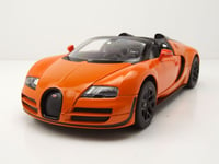 Bugatti Veyron 16.4 Grand Sport Vitesse 2014 Orange Noir Modèle 1:18 Rastar