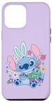 Coque pour iPhone 12 Pro Max Disney Lilo & Stitch Cute Easter Bunny Stitch and Scrump