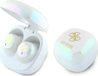 Słuchawki Guess Guess Bluetooth Headphones Gutwsj144esh Tws + Docking Station White/White Iridescent 4G Printed Logo