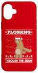 iPhone 16 Plus Flossing Through The Snow Sloth Ugly Christmas Sweater Floss Case