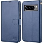 OCASE Coque Google Pixel 8 Pro, Antichoc TPU Housse Pixel 8 Pro Cuir PU Portefeuille Etui [RFID Blocage] [Fentes pour Cartes] [Béquille] Coque pour Pixel 8 Pro (6,7 Pouces) - Bleu