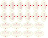 20 Personalised wedding favour labels, love is sweet, thank you, gift 