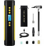 Compresseur Portatif, Rechargeable 140PSI Gonfleur Pneu Electrique,sans Fil Compresseur Voiture, avec Écran Digital led Compresseur d'air Gonfleur