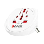 Skross Adaptateur de Voyage 16A Universel Blanc