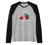 Christmas truck in red This is my Christmas Movie Watching Raglan Baseball Tee