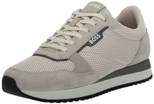 BOSS Men's Kai Retro Style Low Profile Sneaker, Almond Milk, 10 UK